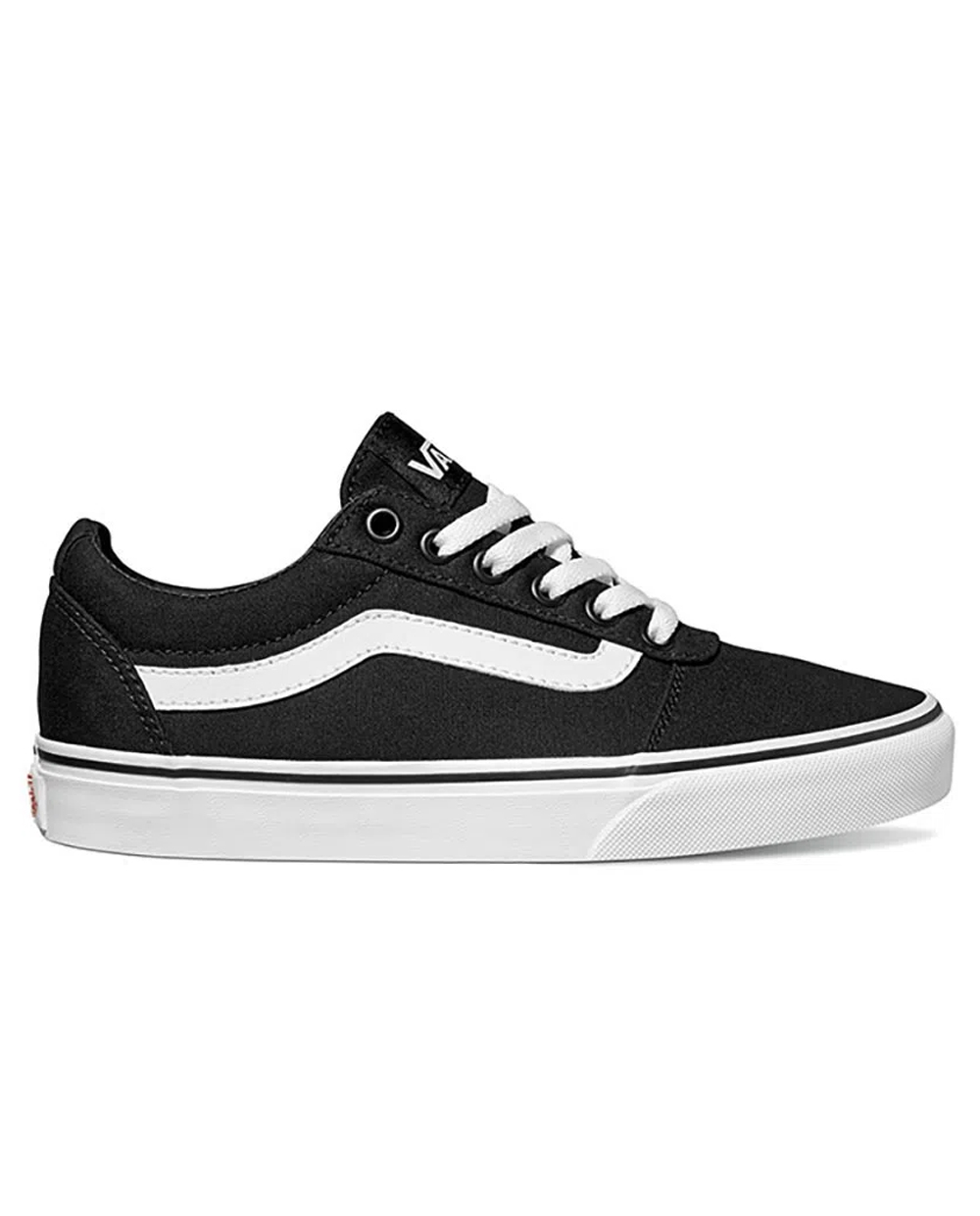 Calzado deportivo casual Vans para damas blanco con negro